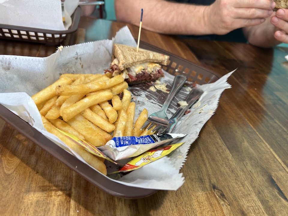 Thick Cut Fries and Sandwich